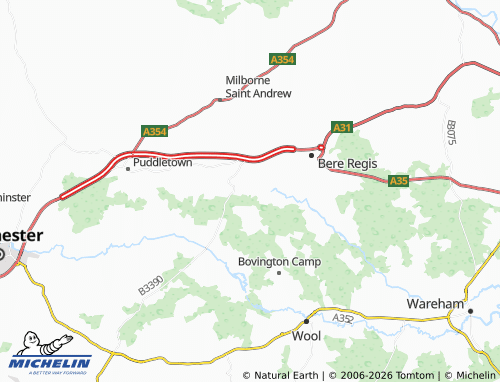 Carte MICHELIN Briantspuddle - ViaMichelin