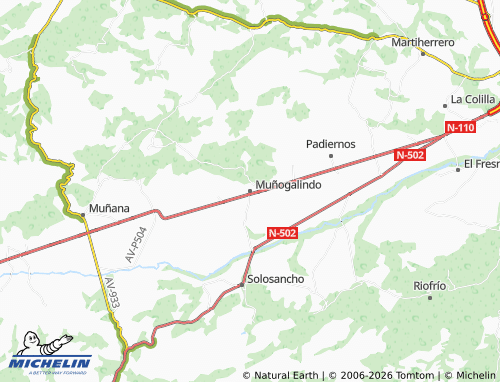 MICHELIN Muñogalindo map - ViaMichelin