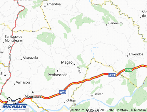 MICHELIN Vale de Mação map - ViaMichelin