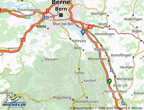 MICHELIN-Landkarte Wald (Bern) - ViaMichelin