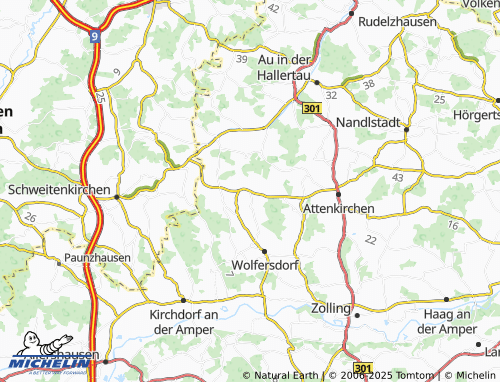 MICHELIN-Landkarte Unterhaindlfing - ViaMichelin