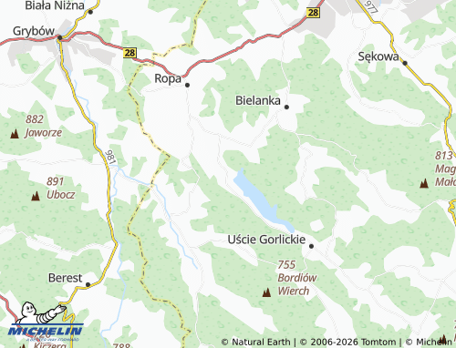 MICHELIN Klimkówka map - ViaMichelin