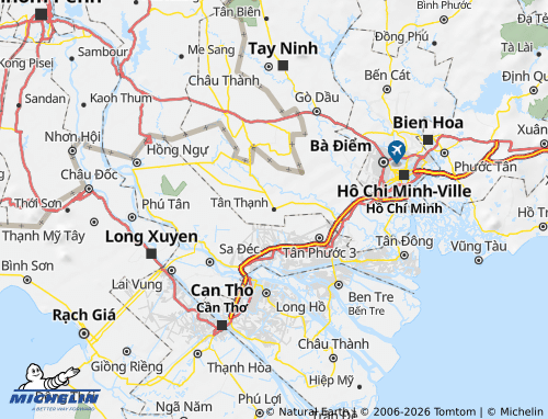 MICHELIN-Landkarte Tân Thạnh - ViaMichelin