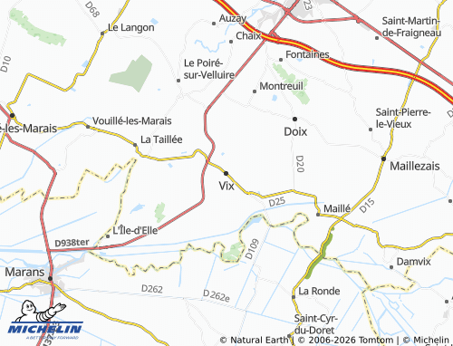 MICHELIN Vix map - ViaMichelin