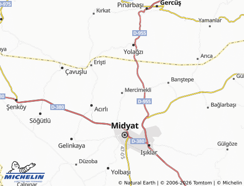 MICHELIN Mercimekli map - ViaMichelin