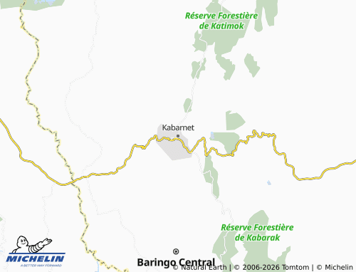 MICHELIN Kabarnet map - ViaMichelin