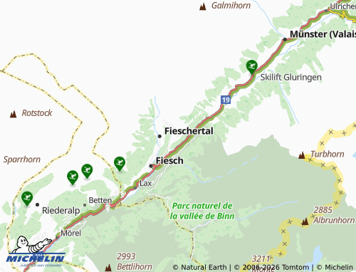 Mappa MICHELIN Bellwald - ViaMichelin