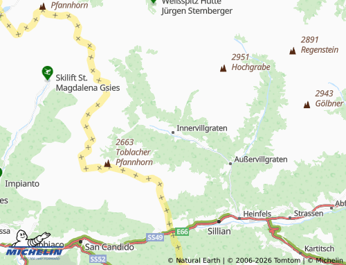 Mapa MICHELIN Innervillgraten - ViaMichelin