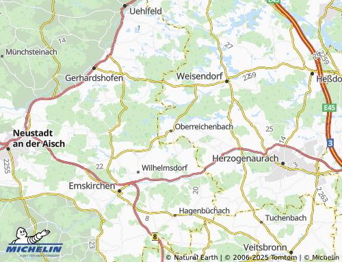 Mappa MICHELIN Oberreichenbach - ViaMichelin