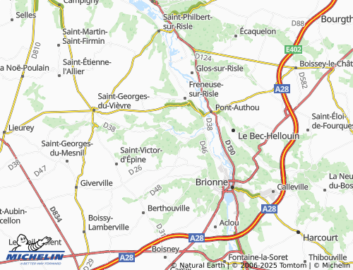 Carte MICHELIN Livet-sur-Authou - ViaMichelin