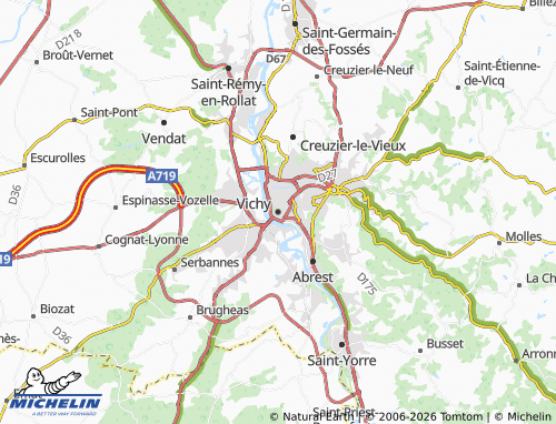 Carte MICHELIN Vichy - ViaMichelin