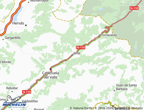 Carte MICHELIN Jerte - ViaMichelin