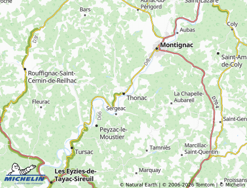 Mapa MICHELIN Thonac - ViaMichelin
