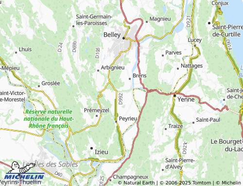 MICHELIN-Landkarte Champtel - ViaMichelin