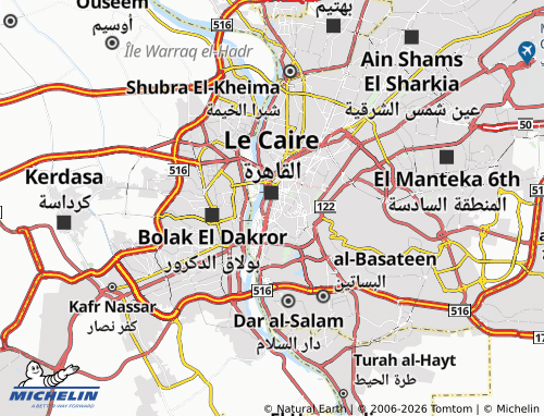 Mapa MICHELIN al-'Ansha wal-Muneerah - ViaMichelin