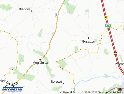MICHELIN Dylew map - ViaMichelin