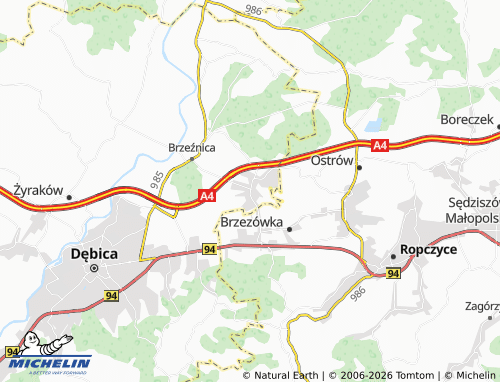 MICHELIN Paszczyna map - ViaMichelin