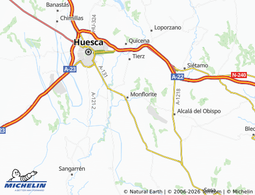 MICHELIN Monflorite-Lascasas map - ViaMichelin