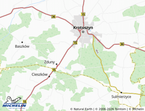 Carte MICHELIN Perzyce - ViaMichelin