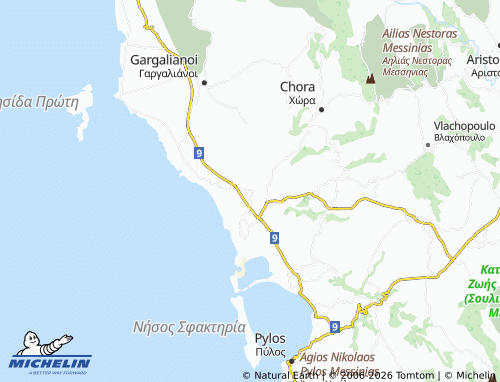 MICHELIN Tragana map - ViaMichelin