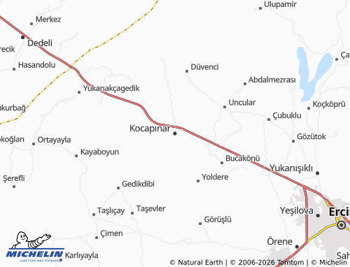 Kaart MICHELIN Kocapınar - ViaMichelin