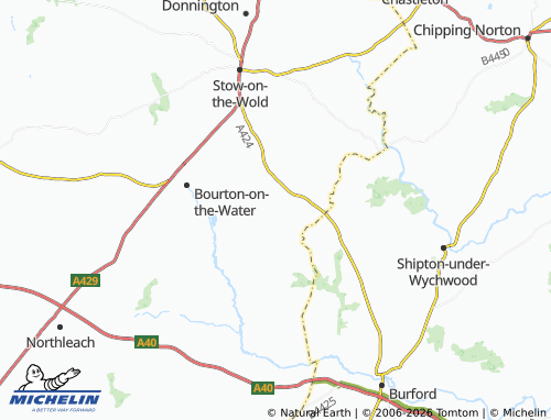 Carte MICHELIN Upper Rissington - ViaMichelin