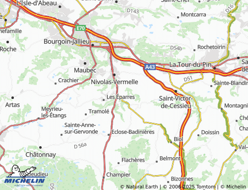 Mapa MICHELIN Buffières - ViaMichelin