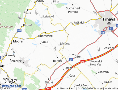 MICHELIN-Landkarte Jablonec - ViaMichelin
