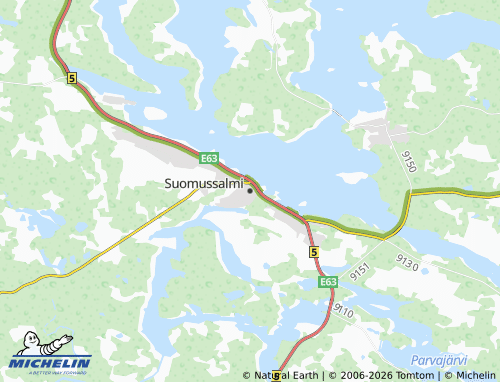 MICHELIN-Landkarte Suomussalmi - ViaMichelin