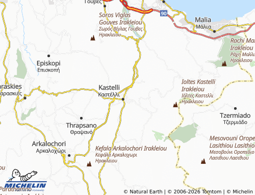 MICHELIN Polythea map - ViaMichelin