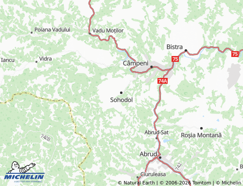 Mappa MICHELIN Sohodol - ViaMichelin