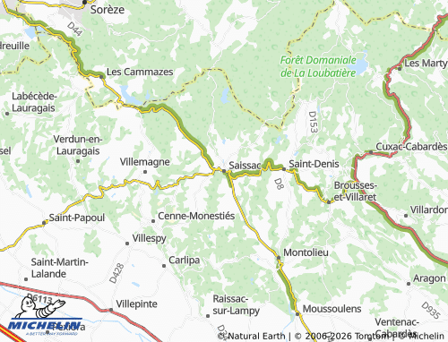 Mappa MICHELIN Saissac - ViaMichelin