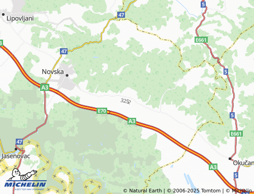 MICHELIN Jazavica map - ViaMichelin