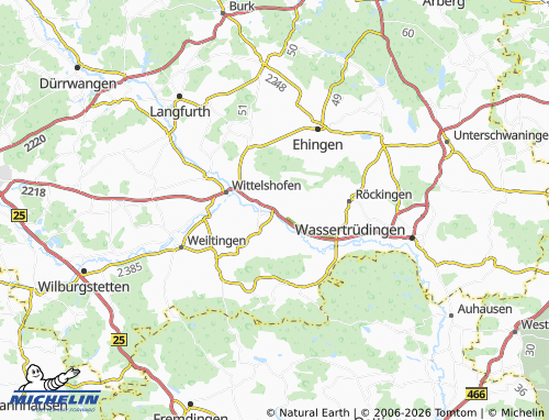 MICHELIN Gerolfingen map - ViaMichelin