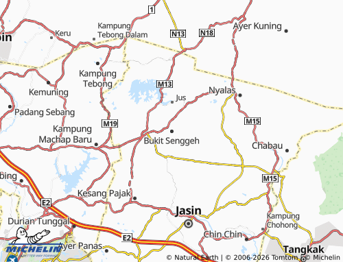 MICHELIN Bukit Senggeh map - ViaMichelin