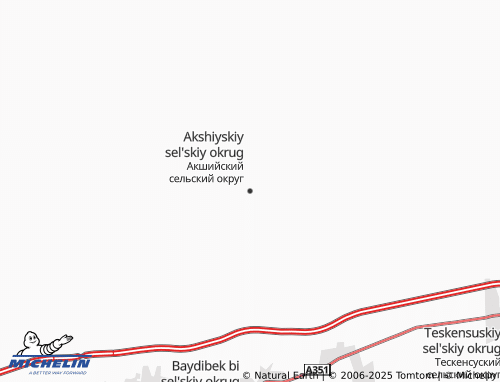 MICHELIN Akshiyskiy sel'skiy okrug map - ViaMichelin