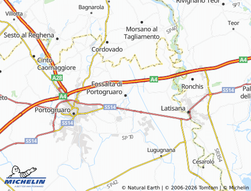 Mappa MICHELIN Fossalta di Portogruaro - ViaMichelin