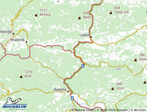 MICHELIN Rimske Toplice map - ViaMichelin