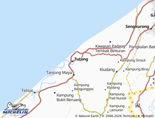 Kaart MICHELIN Kampung Panchor Dulit - ViaMichelin