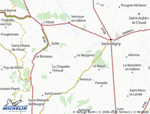 MICHELIN Le Beugnon map - ViaMichelin