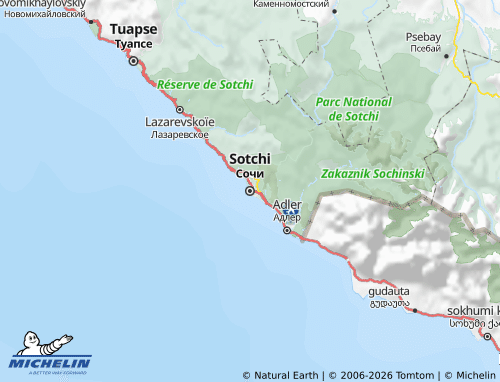 Carte MICHELIN Sotchi - ViaMichelin