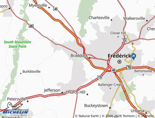 Mappa MICHELIN Braddock Heights - ViaMichelin