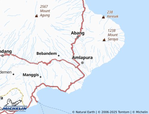 MICHELIN Padangkerta map - ViaMichelin