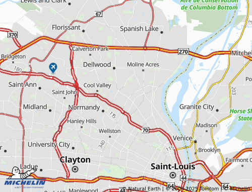 MICHELIN Flordell Hills map - ViaMichelin
