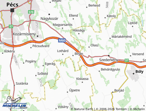 Mapa MICHELIN Birján - ViaMichelin