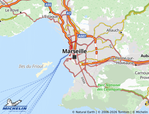 MICHELIN Marseille map - ViaMichelin