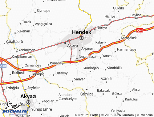 MICHELIN Necatipaşa map - ViaMichelin