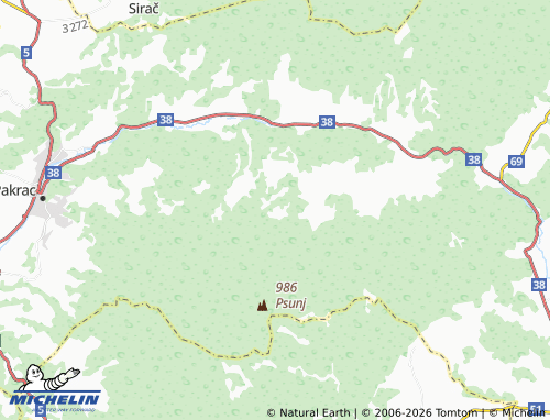 Mapa MICHELIN Cicvare - ViaMichelin