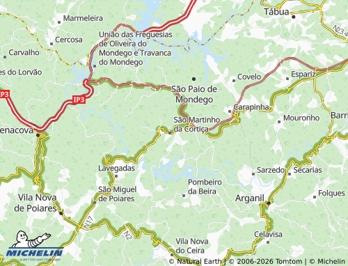 Mapa MICHELIN Portelinha de São Martinho da Cortiça - ViaMichelin