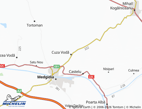 Mappa MICHELIN Cuza Vodă - ViaMichelin